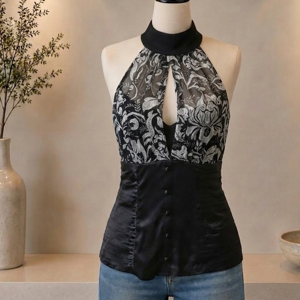 Like 🆕 Arden B silk halter top S Y2K